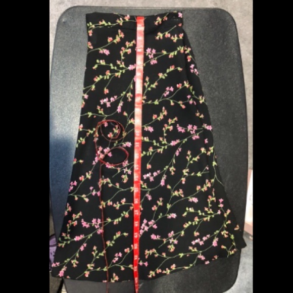 BRANNAN STUDIO san francisco Floral print Skirt size L NWOT never worn - Picture 10 of 13